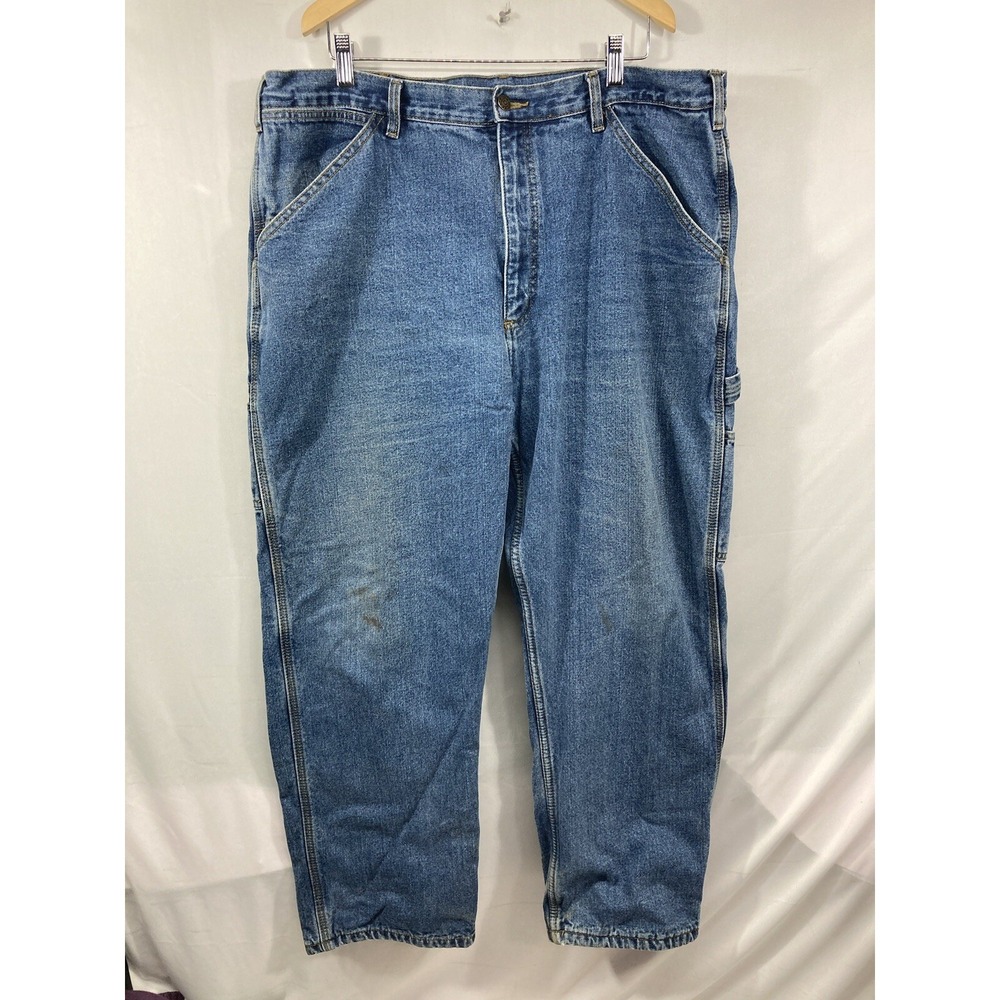 Guide Gear Jeans Men's Size 42 X  30 Double  Flannel Lined Blue Denim Work Pants